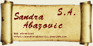 Sandra Abazović vizit kartica